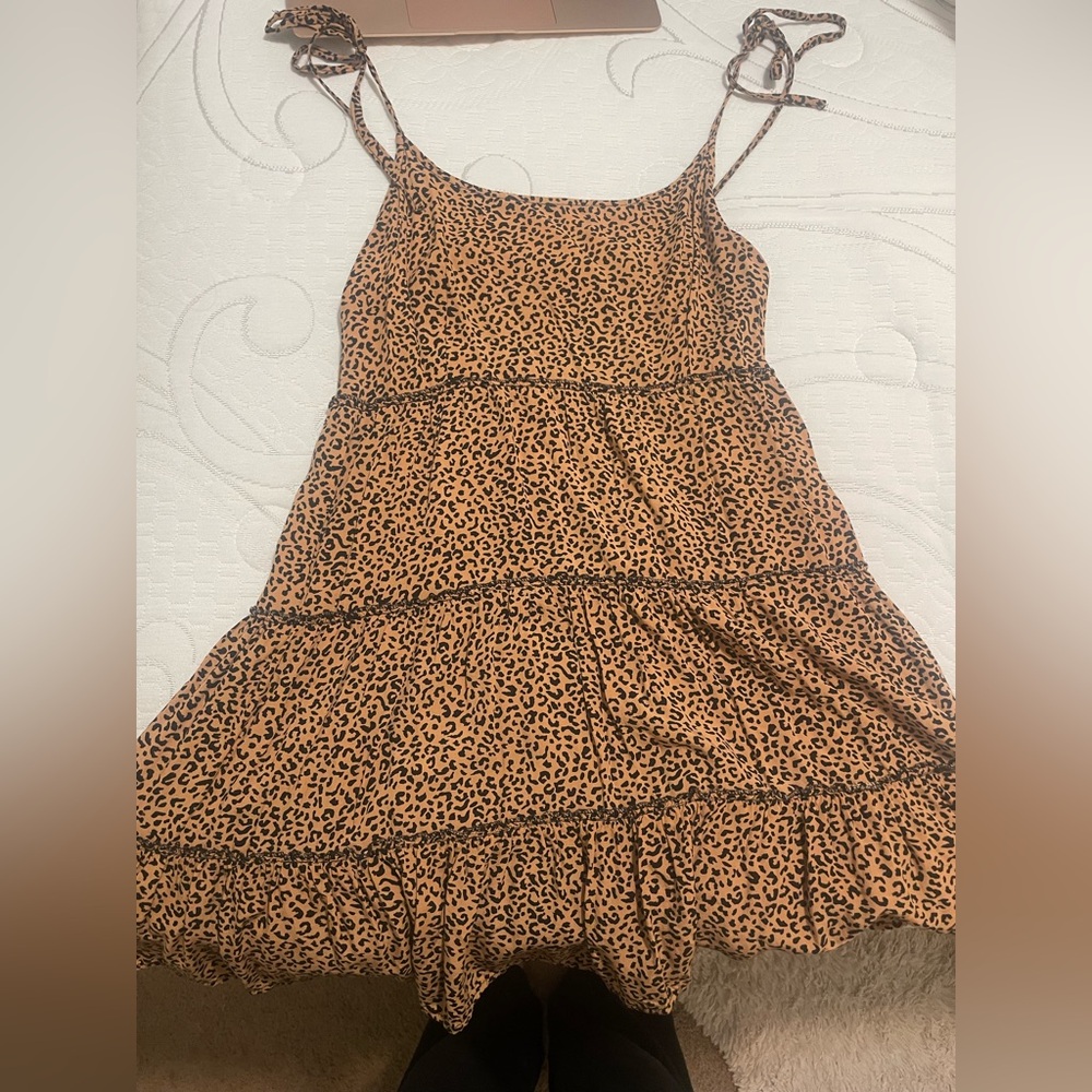 Leopard Print Spaghetti Strap Dress